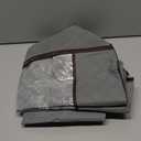 combocube Comforter Storage Bag, Zippered Bag with Large Clear Window and Carry Handles, Space Saver Organizers for Closet, Blanket, Pillow, Quilt, Bedding, Clothes (2Pcs Grey Large)