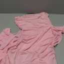 Women Sexy Strapless Tube Top Mesh Layered Mini Dress Bodycon Ruched Side Ribbons Bandage Dress Birthday Dresses, One Size