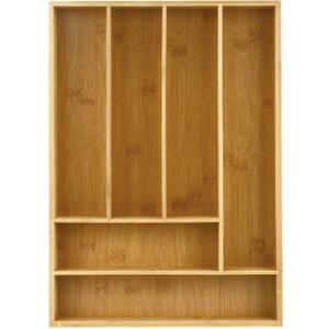 Heim Concept Drawer Organizer Bamboo Cutlery Tray Silverware Organizer/Utensil Holder, Drawer Dividers Organizer for Silverware, Flatware, Knives in Kitchen (Non-Expandable, 1PC)