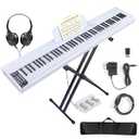 88 Key Digital Piano Keyboard, 88 Key Full Size Weighted Hammer Action Electric Keyboard Piano with 200 Rhythms, 200 Tones, Piano Keyboard with Stand, TriplePedal, Headphone, Carrying Bag