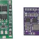 10-15V Input to 7.4V 2S Li-ion Battery Charger Module and 20A BMS Combo Pack for Multi Stage Safe Battery Charging with Battery Protection