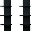 2 Pack 7 Tier Wall Shelf Unit - Lack Floating Shelf, Compact Display Floating Shelf, Vertical Column Wall Decor Mount Floating Storage Organizer Tall Tower Shelf for Bedroom, Living Room