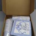 Newtay 250 Pcs Something Blue Bridal Shower Disposable Plates and Napkins Blue Bow Paper Tableware Set for 50 Guests Paper Plates Napkins Cups for Wedding Bridal Shower Party Supplies