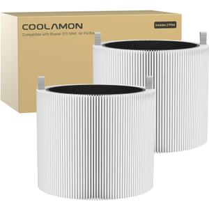 511i MAX Replacement Filter Compatible with BLUEAIR HEPASilent Air Cleaner, Blue Pure F5MAX, Model Blue Pure 511i Max, 2 Pack