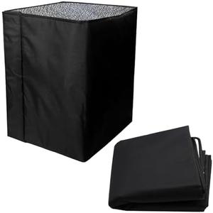 Aynaxcol Winter Bee Hive Wrap, 2 Layer 600D Oxford Beehive Winter Hive Wrap Black Cozy Windproof Warm Protection Cover Bee Hive Winter Insulation Wrap for Most Bee Hive (72" X 23.5")