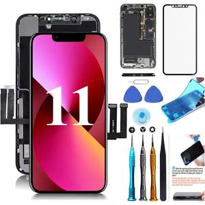 Screen Replacement Compatible for iPhone 11 Screen Replacement 6.1 inch LCD Display 3D Touch Digitiser Frame Assembly Full Repair Kit, with Repair Tools