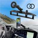 WXRYLYN 2024 2025 Silverado Sierra Metal Dash Platform Phone Mount Magnetic Phone Holder for 2022-2024 2025 2026 Silverado&Sierra Cell Phone Holder Dash Phone Mount 2024 Silverado Dash Mount