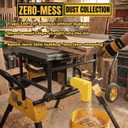 Table Saw Dust Collector Adapter Compatible with DeWALT DWE7485 - Features Dual Integrated Hooks for Dust Bucket, Efficient Sawdust Collection, Textured Grip & Clog-Free Design