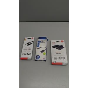 Set of 3, GE Audio Cable, Phillips USB Adapter, GE Adapter
