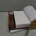 KLM Kitchen Cookbook Stand - Recipe Book Holder for Cooking, Organising and Storage - Perfect Home Shelf Decor and Wedding Retirement Gift for Woman (Brown)