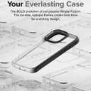 Ringke Fusion Bold for iPhone 15 Pro Case, Textured Sides for Grip, Anti-Yellowing Technology, Clear Back to Show Phone Color - Black