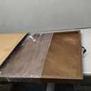 Tray for Ottoman 24 x 24 Inches, Square Ottoman Trays, Large Wooden Tray with Leather Handles, Food Serving Trays for Dinner, Breakfast, Snacks.