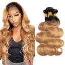 30 32 34 Inch Honey Blonde Bundles Human Hair Ombre Body Wave Bundle 1b27 Body Wave 3 Bundles Brazilian Virgin Hair Extensions