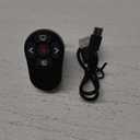 Rechargeable 2-in-1 USB Type C Wireless Presentation Clicker, Finger Ring Clicker Powerpoint Clicker with Red Light & Volume Control, Wireless Presenter Remote Pointer for Slide MAC Computer PC Laptop