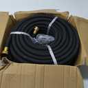 Soaker Hose 150 FT For Garden Beds,Heavy Duty Solid Brass Connector 1/2 Ruber Drip Irrigation Kit with Hose Stakes&Connector Set for Flower Bed&Yard,Landscaping