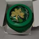 Bylion 5" St Patricks Day Green Plastic Cauldron with 100 Lucky Coins & Bead Necklace, Pot of Gold Pot for Leprechaun Decorations, Green & Gold Coins