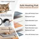 Deblue Heated Cat House for Outside Weatherpoof Plastic Cats Houses Outdoor with Escape Door Indoor Waterproof Feral/Pet Cat Shelter for Puppy, Rabbit(Grey)