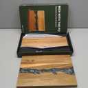 MEN WITH THE POT Magnetic Knife Block 13 x 10 Inches, Double Sided Magnetic Knife Holder Rack for Kitchen Counter Top, Space Saving Free Standing Wood Magnetic Knife Storage Stand with Black Resin