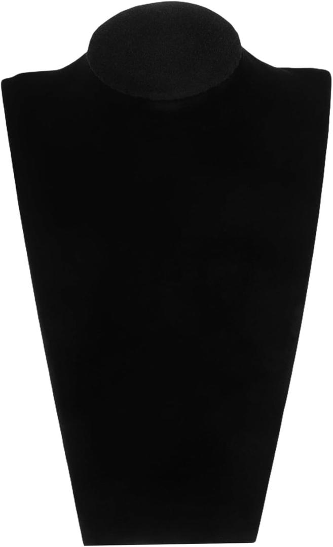 Homoyoyo Necklace Display Stand Holder Elegant Jewelry Mannequin for Necklaces and Earrings High Black Jewelry Rack for Home Store Showcase for Gifts and Special Occasions