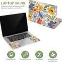 DINKY Laptop Notebook Skin Sticker Soft Cover Decal Fits 13 13.3 14 15 15.4 15.6 inch Laptop Protector Netbook PC, Easy to Apply and Remove (Colorful Abstract Flowers)