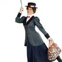 Morph English Nanny Costume Women, Halloween Costumes For Women, Nanny Costume For Adults (Small)