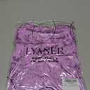 LYANER Women's Sexy Fringe Halter Waist Tie Back Sleeveless Romper Jumpsuit Playsuits (Purple, XS)