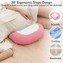 Pregnancy Pillows for Sleeping, Memory Foam W Shaped Maternity Pillow for Pregnant Women, Adjustable Travel Pregnancy Wedge Pillow with Cooling Removable Washable Cover, Support for Belly, Back(Pink)