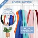 TOPIA HANGER Hoodie Hangers 2-Pack with 6 Cedar Balls, 360°Swivel Purse Hanger, Scarf Hanger, Closet Hooks, Handbag Organizer, Bra Hanger, Accessory Organizers for Scarf, Tanktop, Hat, Hoodie CT43C