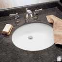 American Standard 0495.300.020 Ovalyn 17-1/8 by 14-1/8-Inch Under Counter Lavatory Sink, White, 1.25 Inch