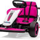 Garvee 24V Electric Go Kart for Kids 6-12 Years Old, Drift Kart with 2 * 200W Dual Motors, 8.1 MPH High Speed Toy Race Car, Adjustable Seat & LED Lights, Battery Powered Outdoor Ride On Toys for Kids