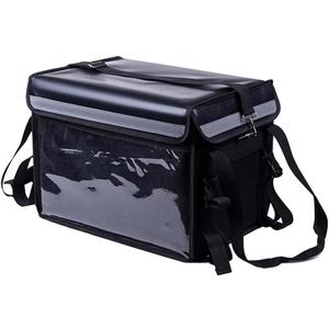 Storage Bag Container Insulated Bags For Food Delivery Bag Divider Waterproof Grocery Cooler Catering Bag Food Deliveries Black 62L(19.7x15x15 inch)