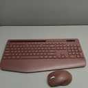 Wireless Keyboard and Mouse Combo - Full-Sized Ergonomic Keyboard with Wrist Rest, Phone Holder, Sleep Mode, Silent 2.4GHz Cordless Keyboard Mouse Combo for Computer, Laptop, PC, Mac, Windows -Trueque