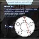 Trailer Hubs Kit 5 Lug 4.5 for 2000Lb 5x4.5 Trailer Axle Kit Fits 1" and 1-1/16" Straight Spindle 1 Set