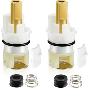 Honoson Rp25513 2 Pcs Faucet Stem Replacement Kit for Two Handle Faucet Repair Kit with Cartridge Rp4993 Seat and Spring for Bathroom Shower Sink Kitchen Lavatory