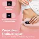 Portable Heating Pad for Period Cramps - Period Cramps Relief Menstrual Heating Pad Vibration Heating Pad for Pain, Rechargeable Battery, Cordless - Wireless Heating Pad with Massager Girlfriend Gifts