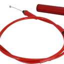 JFG RACING Motorcycle Throttle Assembly,7/8" 22mm Quick Twist Throttle Grips With Throttle Cable Aluminum Alloy Universal For CRF50 KLX SSR TTR 110 125 150 200 250cc Dirt Pit Bike ATV Mini Bike Red