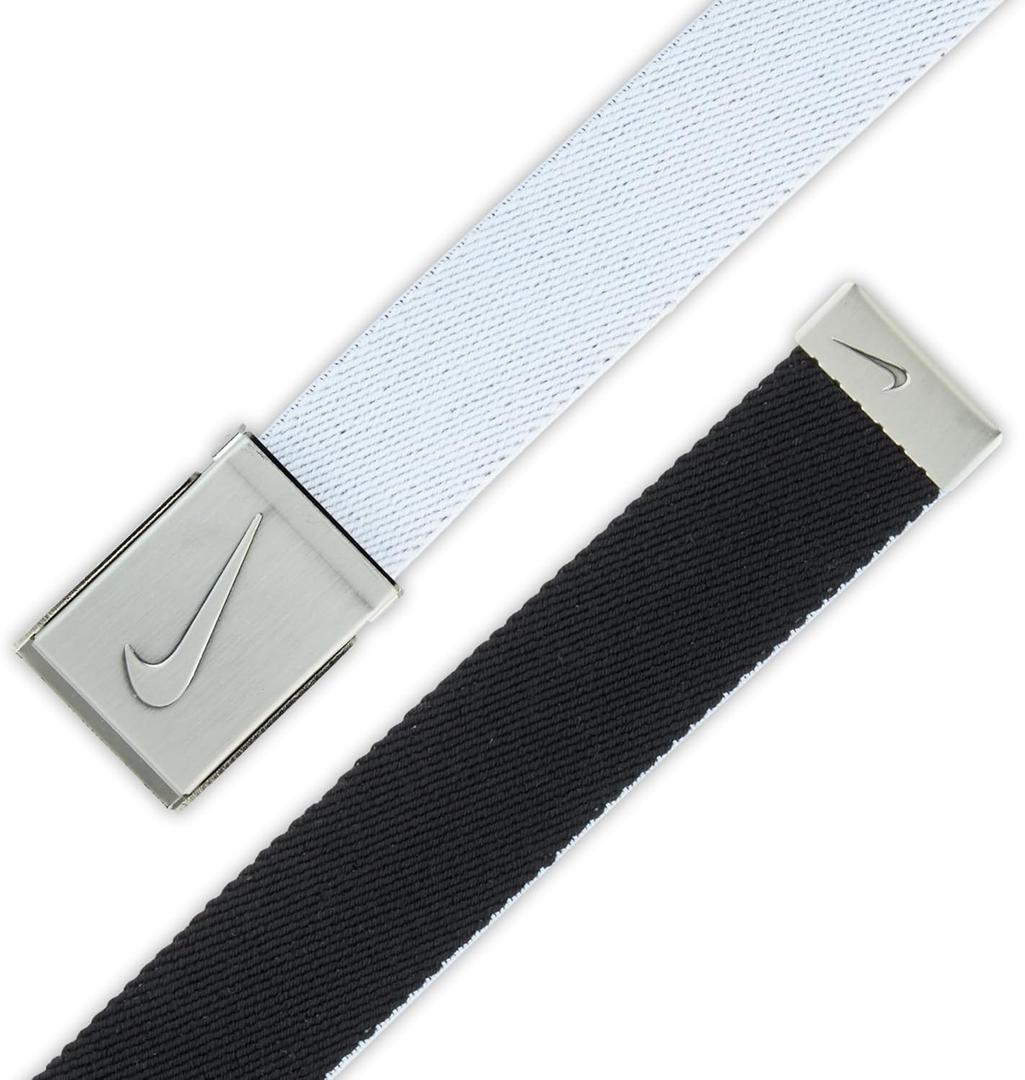 Nike Boys' Single Web Belt (One Size, White/Black)