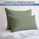 Cottington Lane 100% Egyptian Cotton King Size Pillowcases Set of 2 - Ultra Soft, Breathable, Long-Lasting, Cooling & Durable Luxury Hotel Quality Pillow Covers, Sage Solid
