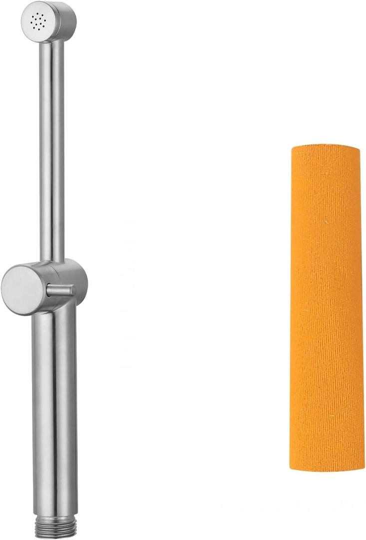 Stainless Steel Handheld Bidet-Specific Sprayer Head with Knob Handle for Precise Water Pressure AdjustmentBrushed Nickel