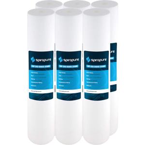 SpiroPure SP-DD-5005-20BB 20x4.5 BB 5 Micron Spun Melt-Blown Polypropylene Water Filter Cartridge SDC-45-2005 DGD-5005-20 155358-43 (Case of 6)