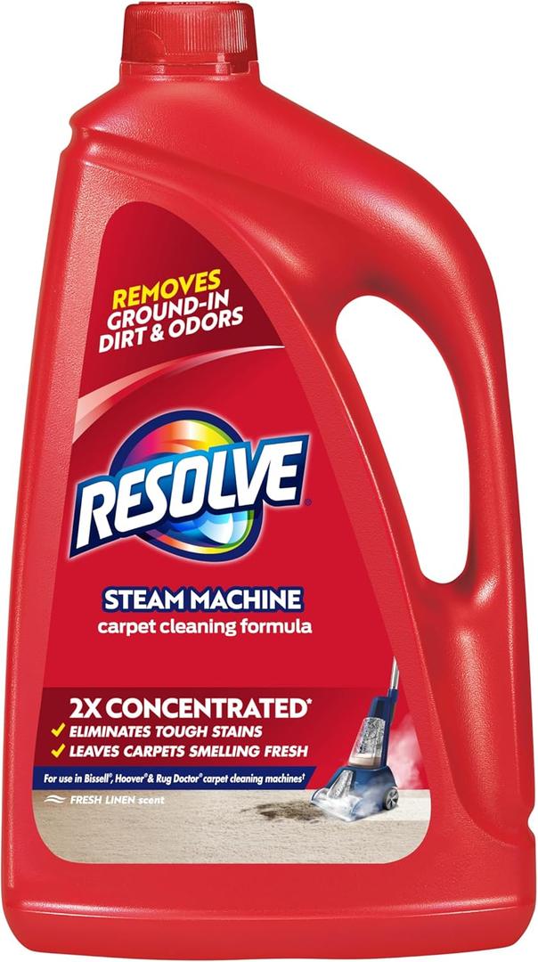 Resolve Steam Carpet Cleaner Solution Shampoo, 3.75 Lb Bottle, 2X Concentrate, Safe for Bissell, Hoover & Rug Doctor, Carpet Cleaner, Carpet Cleaner Solution