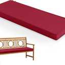 Summsun Outdoor Bench Cushion: Waterproof and Fade Resistant Patio Furniture Cushions - Non-Slip Bench Pad Cushion with Removable Cover for Garden Swing Porch Sofa Settee, 42 x 18 Inch, Burgundy