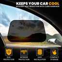 EcoNour Car Side Window Shades for Baby | 4 Pack - Car Window Sun Blocker Shades for Kids | Foldable Cling Window Cover Protects UV & Heat Glare | Window Shade for Privacy | Medium (21"x12")
