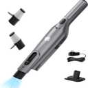 Cordless Handheld Vacuum, Lightweight Portable Hand Vacuum Cleaner with LED Light,Rechargeable Hand Held Vacuum with One-Touch Empty, Powerful Suction for Office, Home,Car,Gray