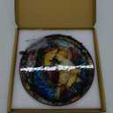 8 Inch Virgin Mary Stained Glass Suncatcher, Stained Glass Window Hanging, Christian Window Hanging Decor, Suncatchers for Windows Door Home Decor and Christmas, Christian Gift, Religious Gift