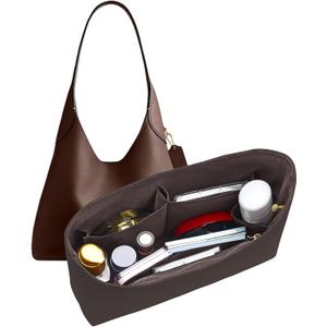 Dupont Paper Purse Organizer Inserts for brooklyn 28 Insert Keeps Tote Handbag, Brown