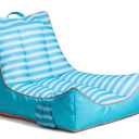 Captain’s Float 2.0 W/Cupholder Light Blue Zag Stripe Double Sided Mesh Cover