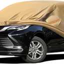 Car Cover Waterproof All Weather Compatible with Automobiles,Outdoor Anti-UV Car Covers Rain Sun Protection with Zipper and Windproof Buckle