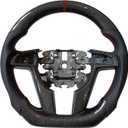 Carbon Fiber Steering Wheel for Pontiac G8 2008 2009, for Holden Commodore VE HSV SV6 Sport Flat Leather Carbon Fiber Trim Steering Wheel