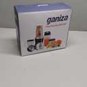 Ganiza Smoothie Blender, 900W Blenders for Shakes and Smoothies, 15-Piece Personal Blender and Grinder Combo for Kitchen, Smoothies Maker with 4 BPA-Free Portable Cup, Nutritious Recipe (Black)